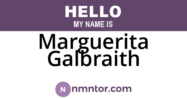 Marguerita Galbraith