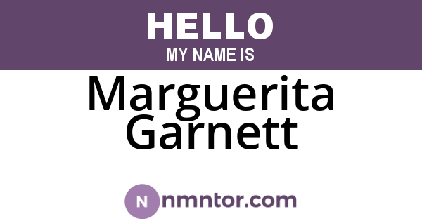 Marguerita Garnett