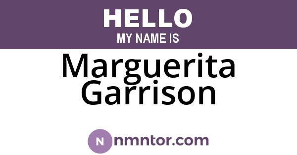 Marguerita Garrison