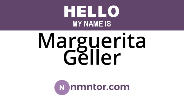 Marguerita Geller