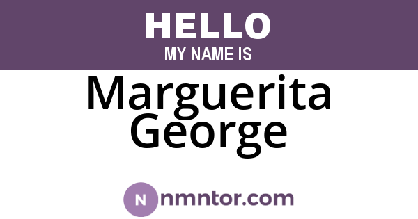 Marguerita George