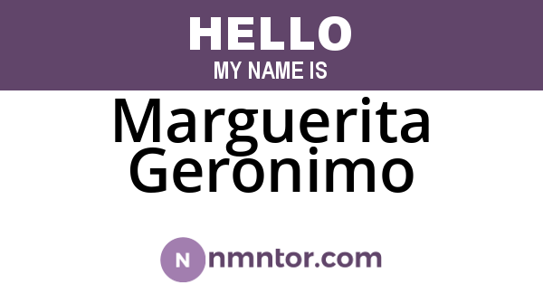 Marguerita Geronimo