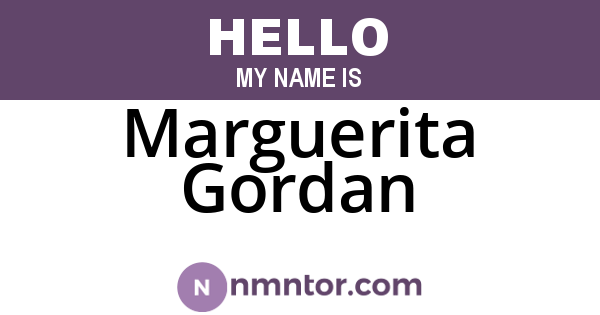 Marguerita Gordan
