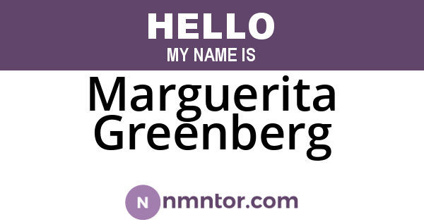 Marguerita Greenberg