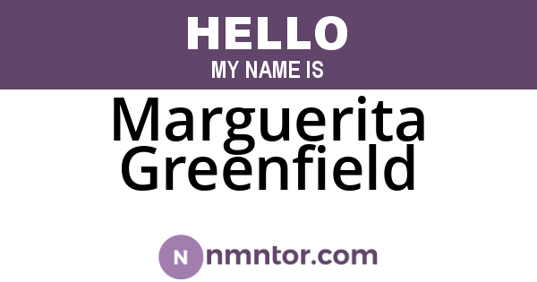 Marguerita Greenfield