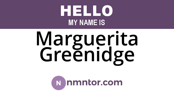 Marguerita Greenidge