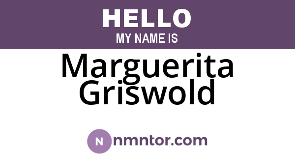 Marguerita Griswold