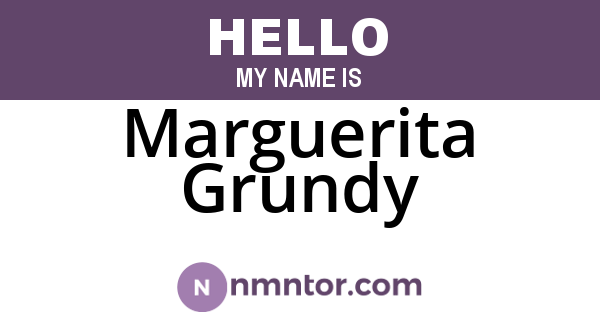 Marguerita Grundy