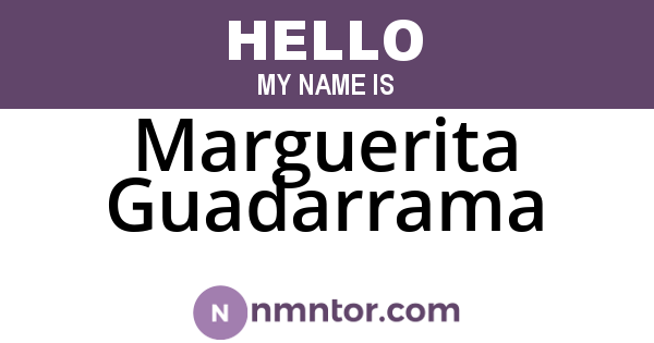 Marguerita Guadarrama