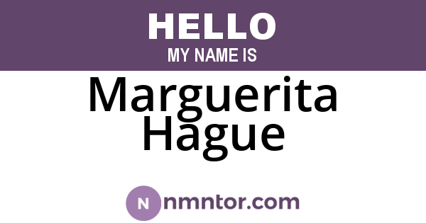 Marguerita Hague
