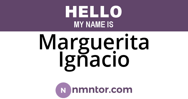 Marguerita Ignacio