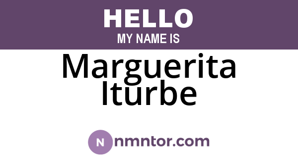 Marguerita Iturbe