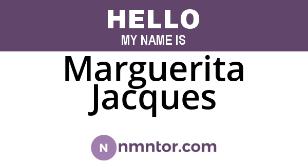 Marguerita Jacques