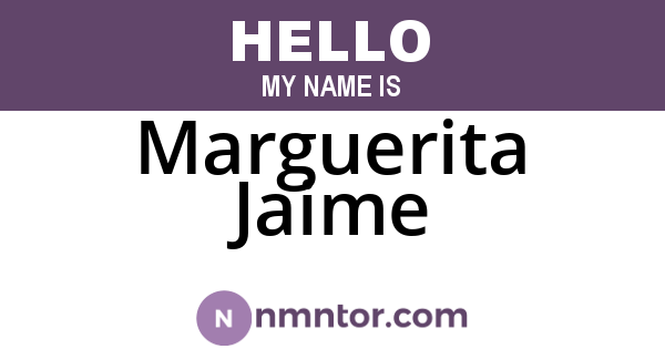Marguerita Jaime