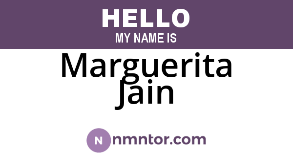 Marguerita Jain
