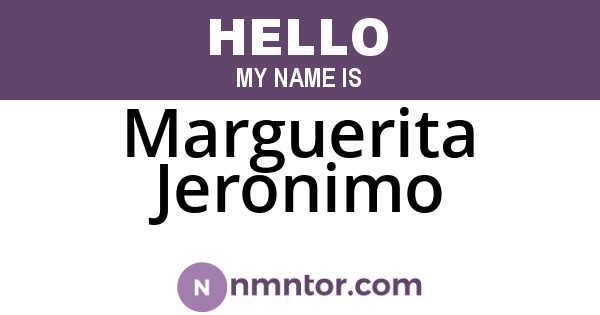 Marguerita Jeronimo