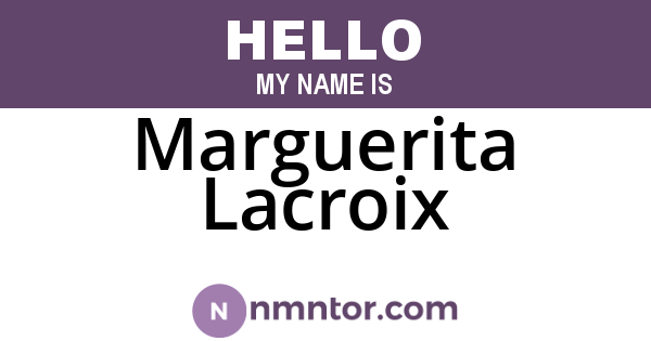 Marguerita Lacroix