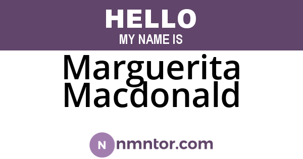 Marguerita Macdonald