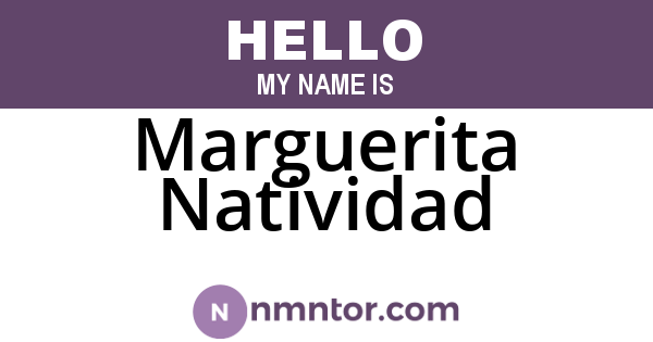 Marguerita Natividad