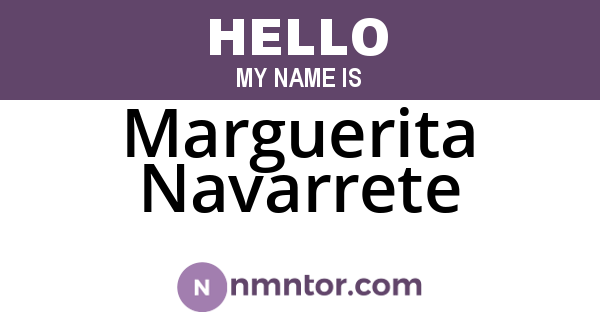 Marguerita Navarrete