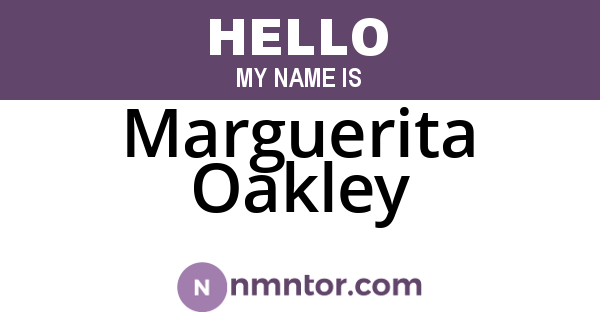 Marguerita Oakley