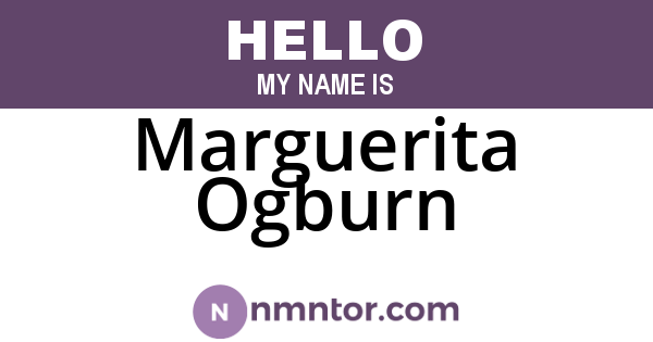 Marguerita Ogburn