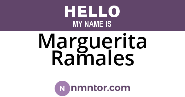 Marguerita Ramales