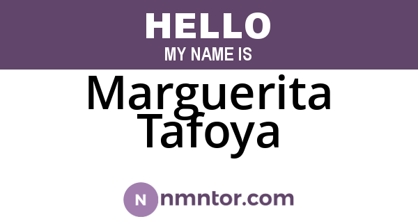 Marguerita Tafoya