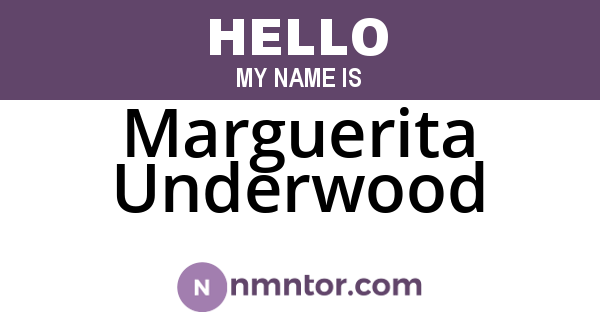 Marguerita Underwood