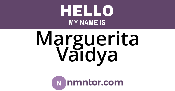 Marguerita Vaidya