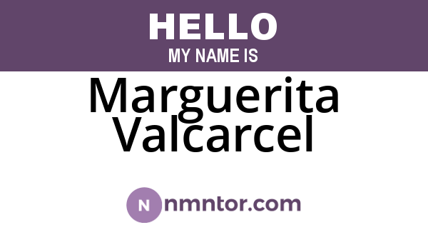 Marguerita Valcarcel