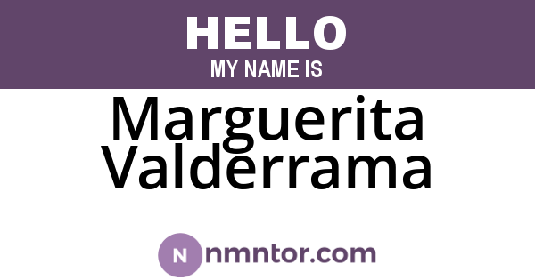 Marguerita Valderrama