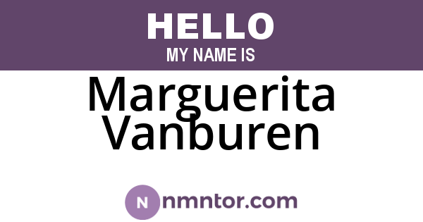 Marguerita Vanburen