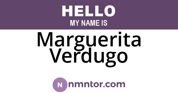 Marguerita Verdugo