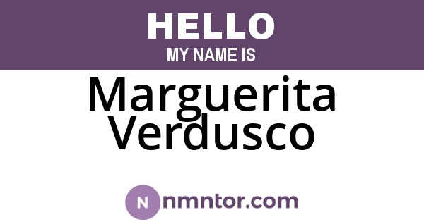 Marguerita Verdusco
