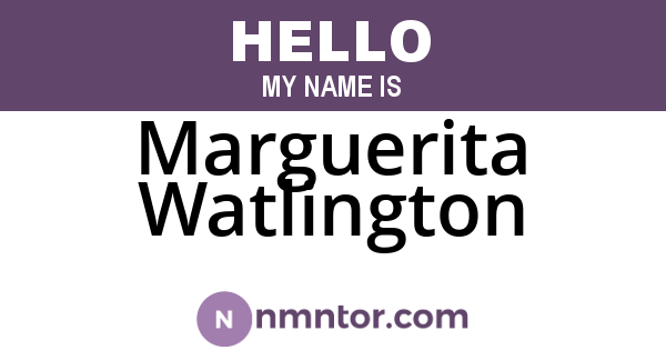 Marguerita Watlington