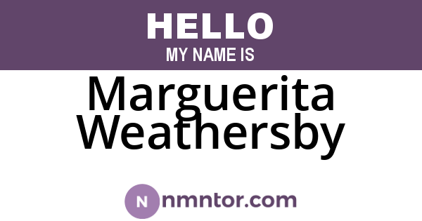 Marguerita Weathersby