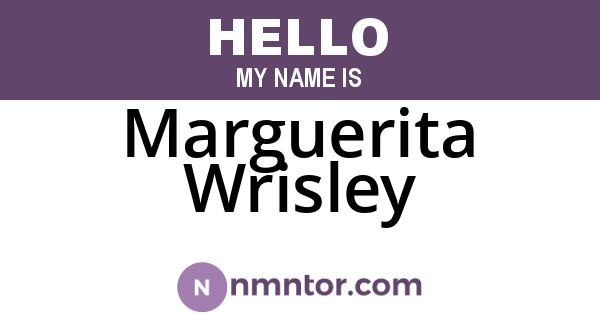 Marguerita Wrisley