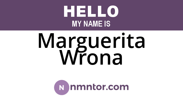 Marguerita Wrona