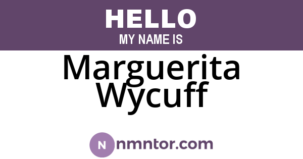 Marguerita Wycuff