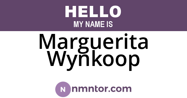 Marguerita Wynkoop