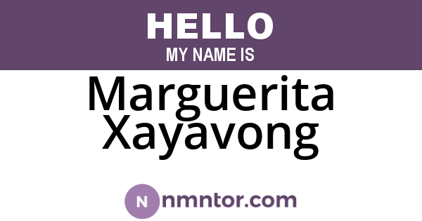 Marguerita Xayavong