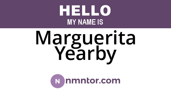 Marguerita Yearby