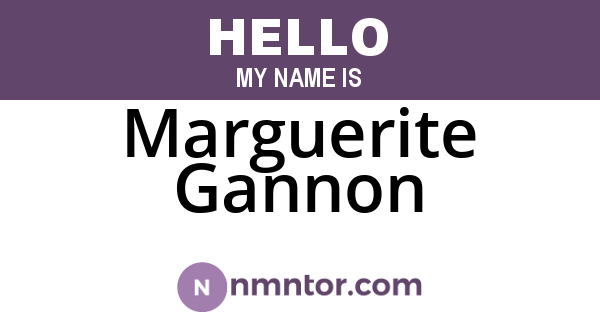 Marguerite Gannon
