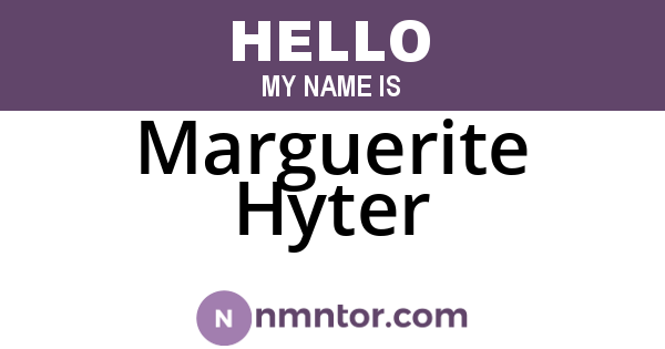 Marguerite Hyter