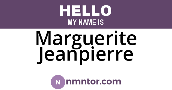 Marguerite Jeanpierre