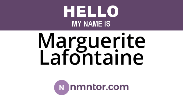 Marguerite Lafontaine