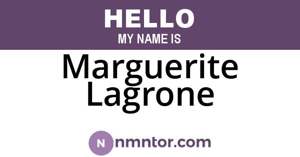 Marguerite Lagrone