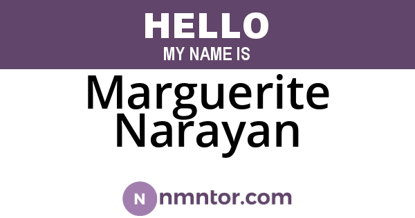 Marguerite Narayan