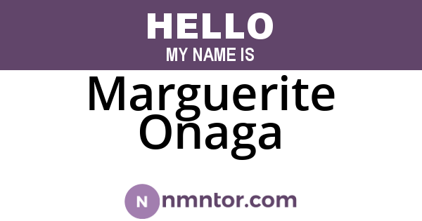 Marguerite Onaga